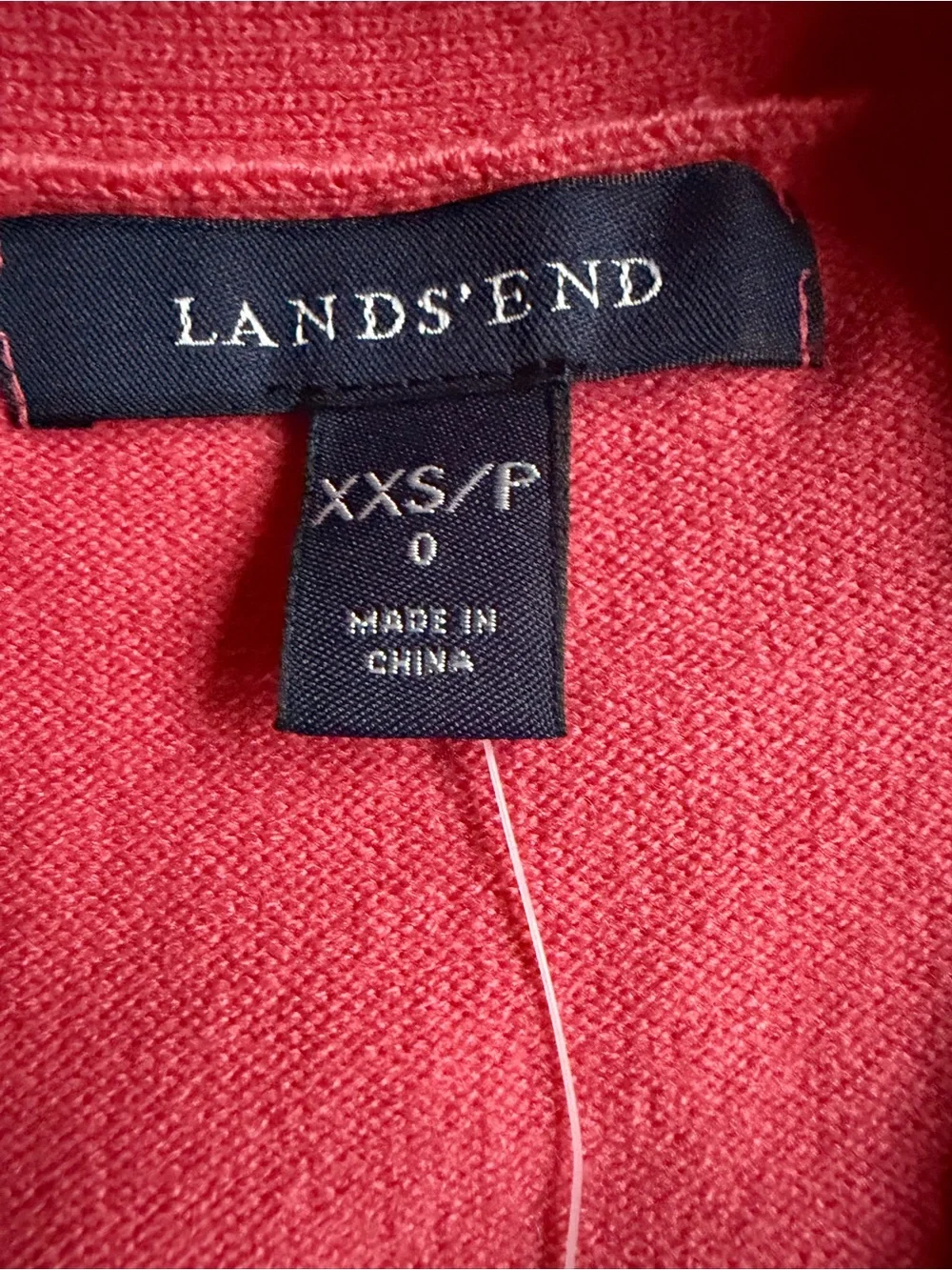 NWT Lands’ End Soft Melon‎ Performance 3/4 Sleeve V-Neck Cardigan